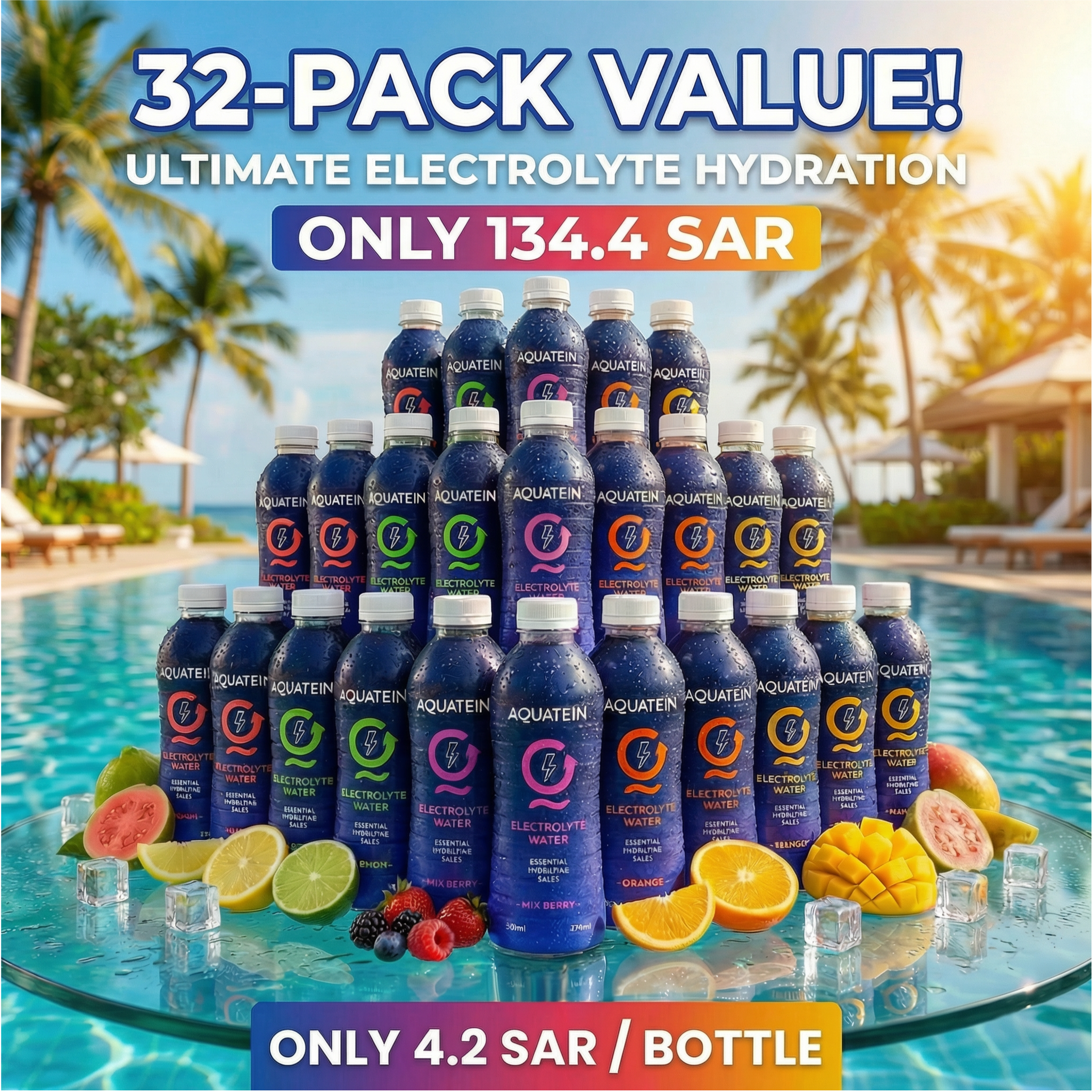 عبوة من 4 قطع مقابل 69.00 ريال سعودي فقط - 21 جم من الماء البروتيني